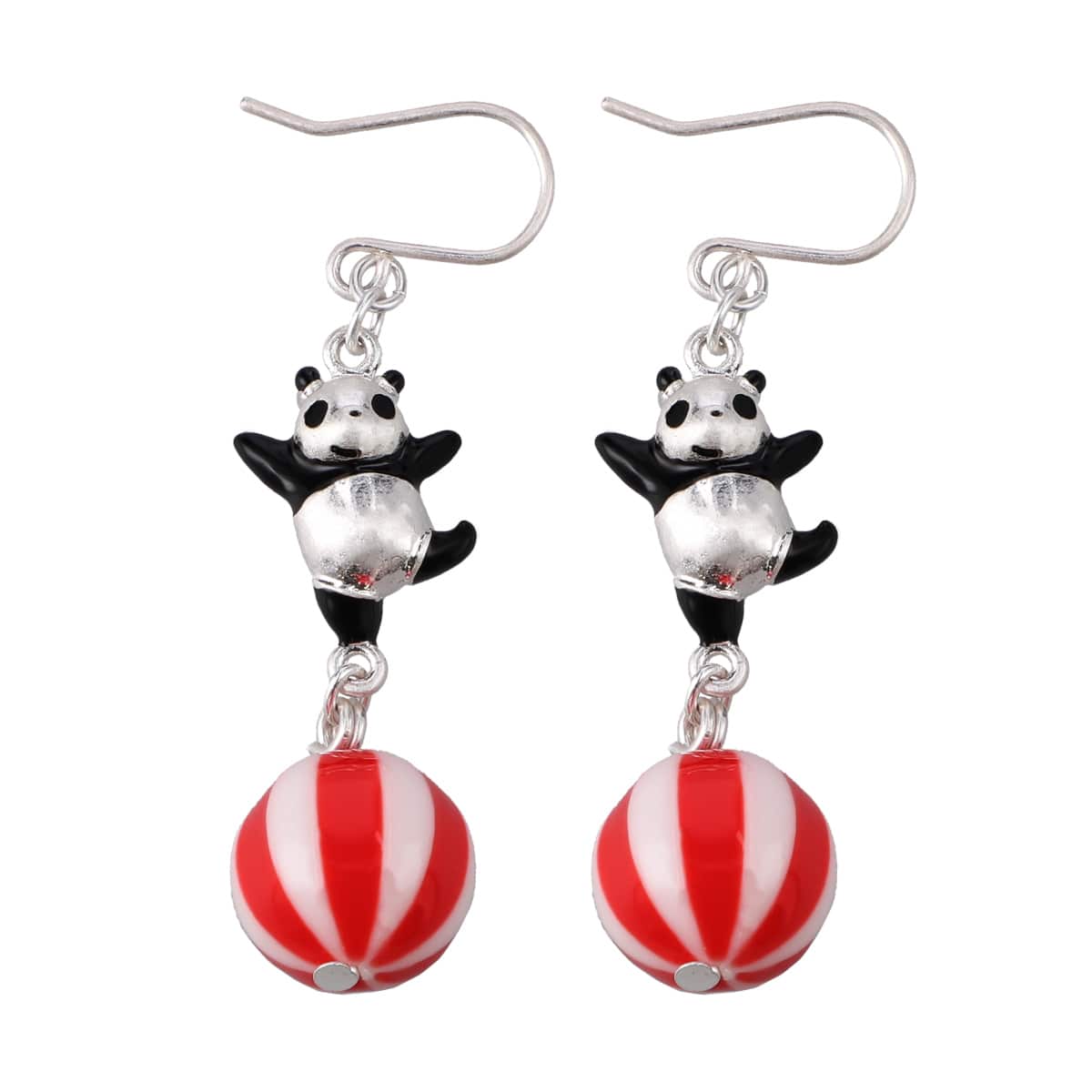 Panda! Go Panda! Ball-Balancing Panny Earrings (2 Types) - Pierced Pair - official view 2