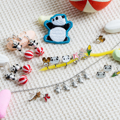 Panda! Go Panda! Ball-Balancing Panny Earrings (2 Types) - Pierced Pair - official view 5