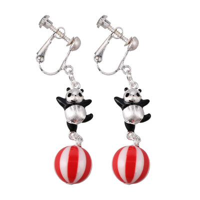Panda! Go Panda! Ball-Balancing Panny Earrings (2 Types) - Clip-On Pair - official view 7