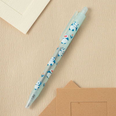Panda! Go Panda! - Frosted 0.7 mm Black Ballpoint Pens (4 Colours) - Blue - official view 7