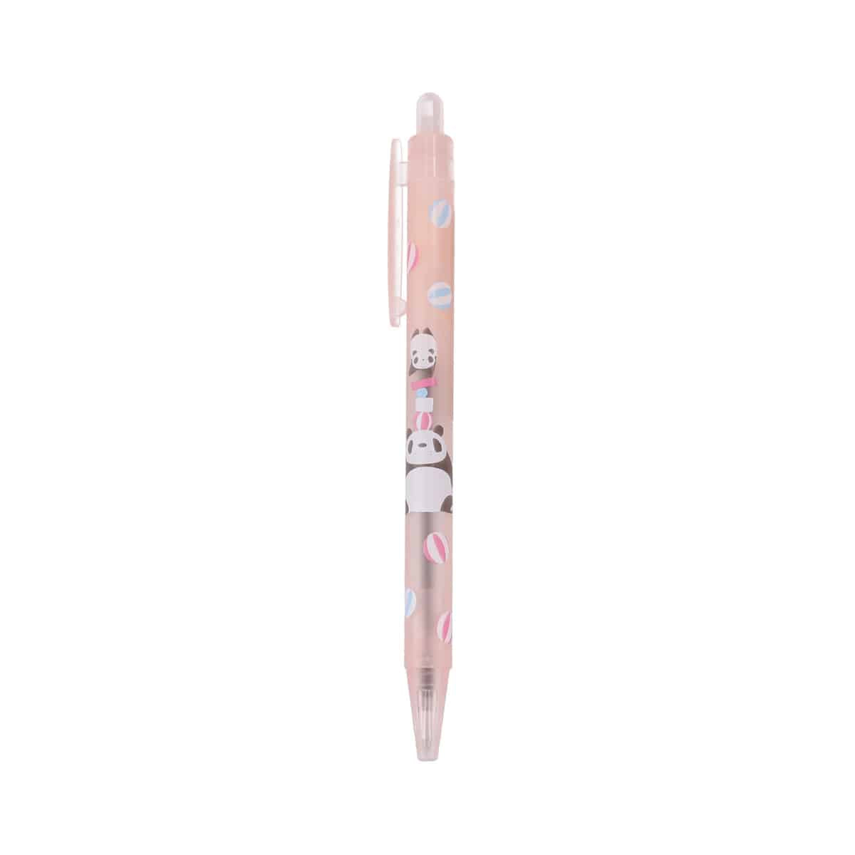 Panda! Go Panda! - Frosted 0.7 mm Black Ballpoint Pens (4 Colours) - Pink - official view 15