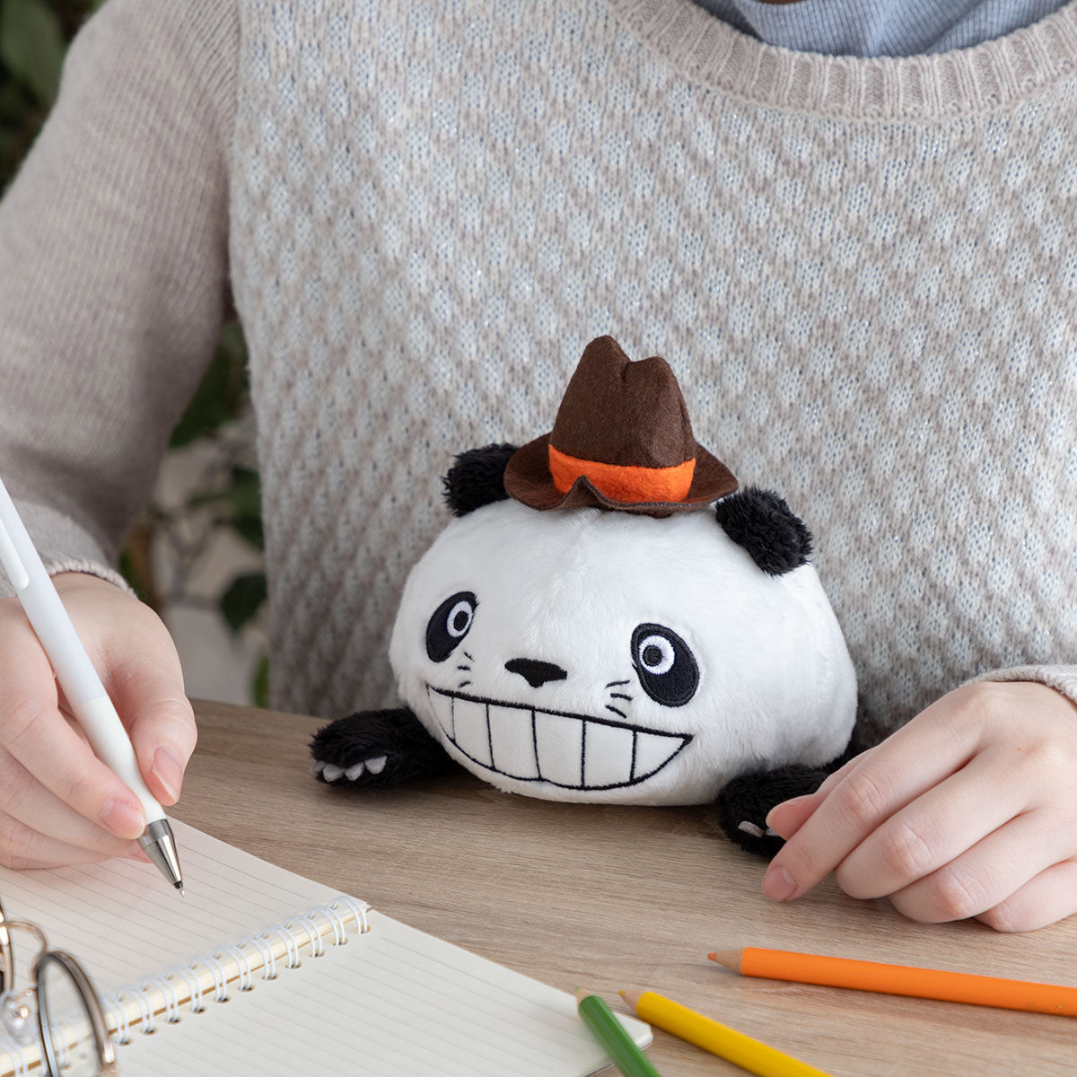 Panda! Go Panda! Funbaruzu Desk Plush (2 Types) - Papanda - official view 4