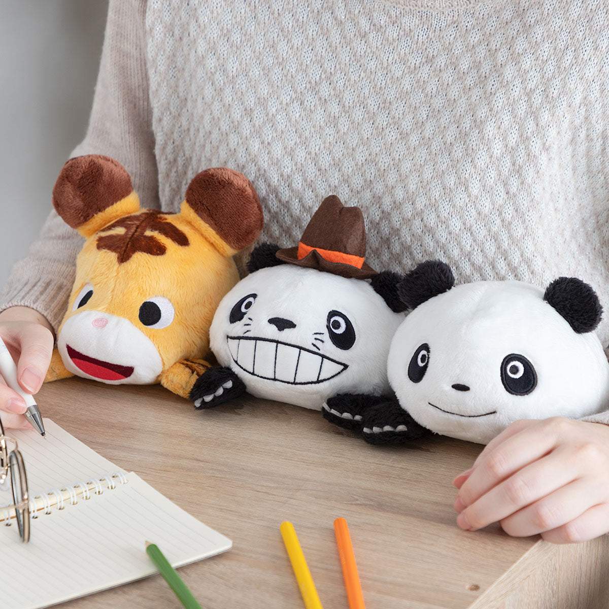 Panda! Go Panda! Funbaruzu Desk Plush (2 Types) - Papanda - official view 11