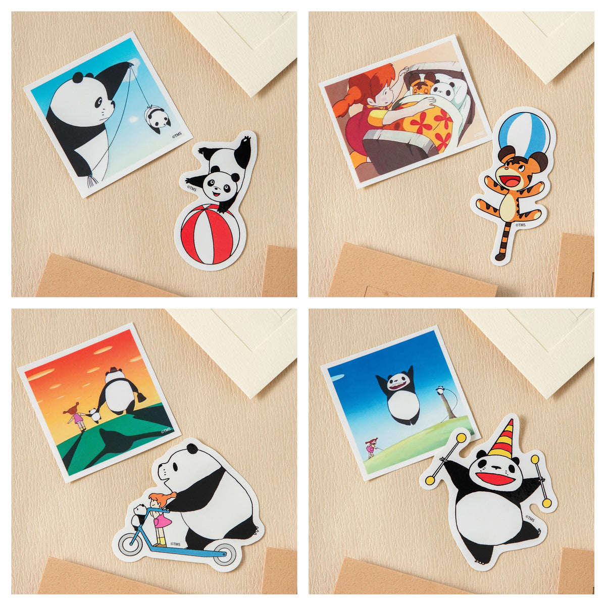 Panda! Go Panda! - Illustrated Sticker Packs (4 Types) - Complete Set with all listed models
