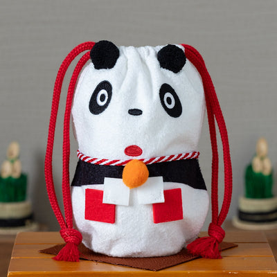 Panda! Go Panda! Kagami Mochi Drawstring Pouches (2 Types) - Panny - official view 1