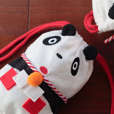 Panda! Go Panda! Kagami Mochi Drawstring Pouches (2 Types) - Panny - official view 2