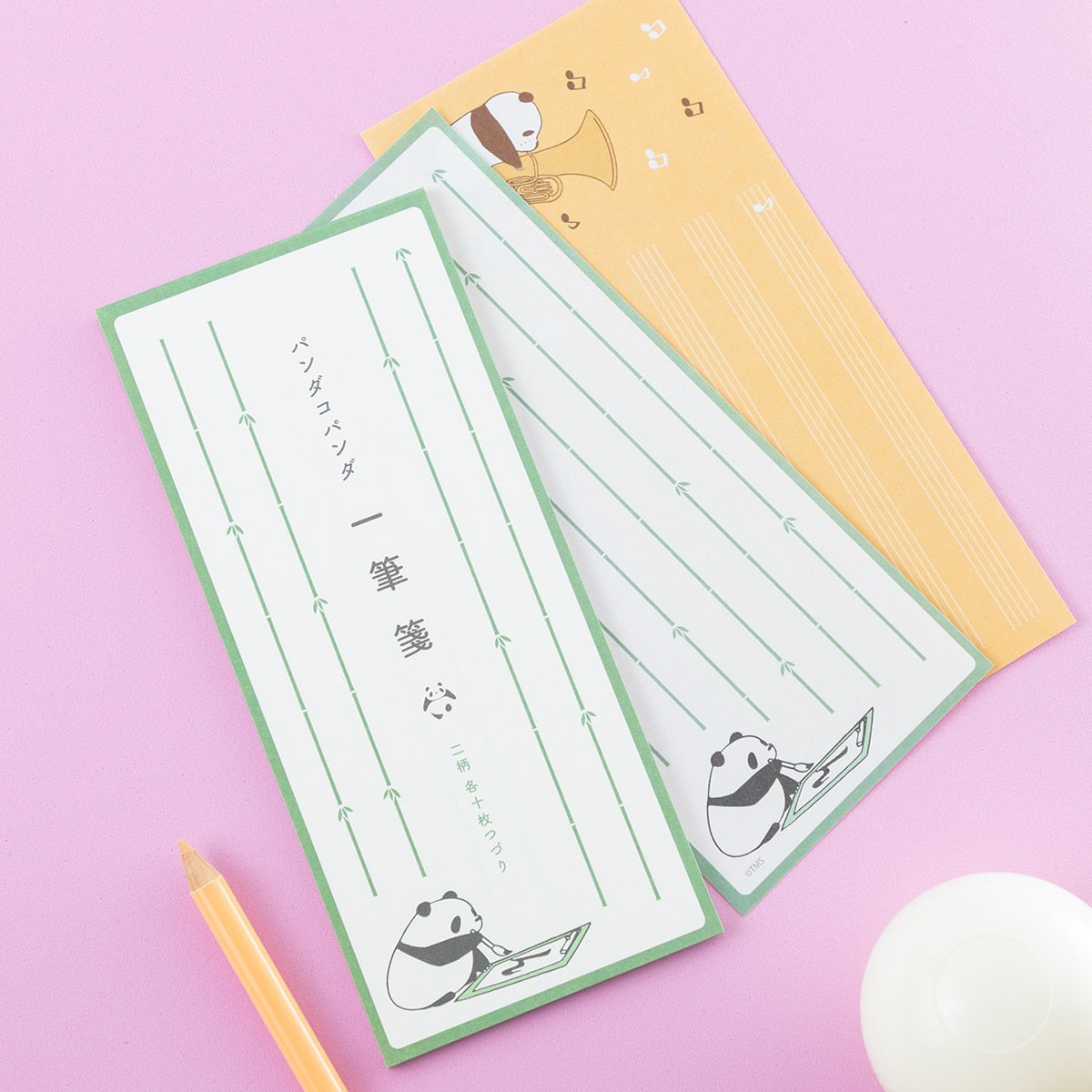 Panda! Go Panda! - Mini Letter Pads (2 Types) - Bamboo - official view 1