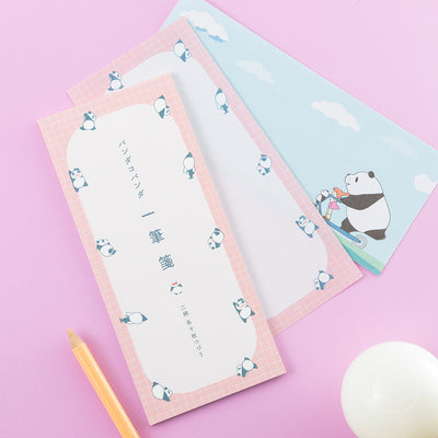 Panda! Go Panda! - Mini Letter Pads (2 Types) - Peach - official view 7