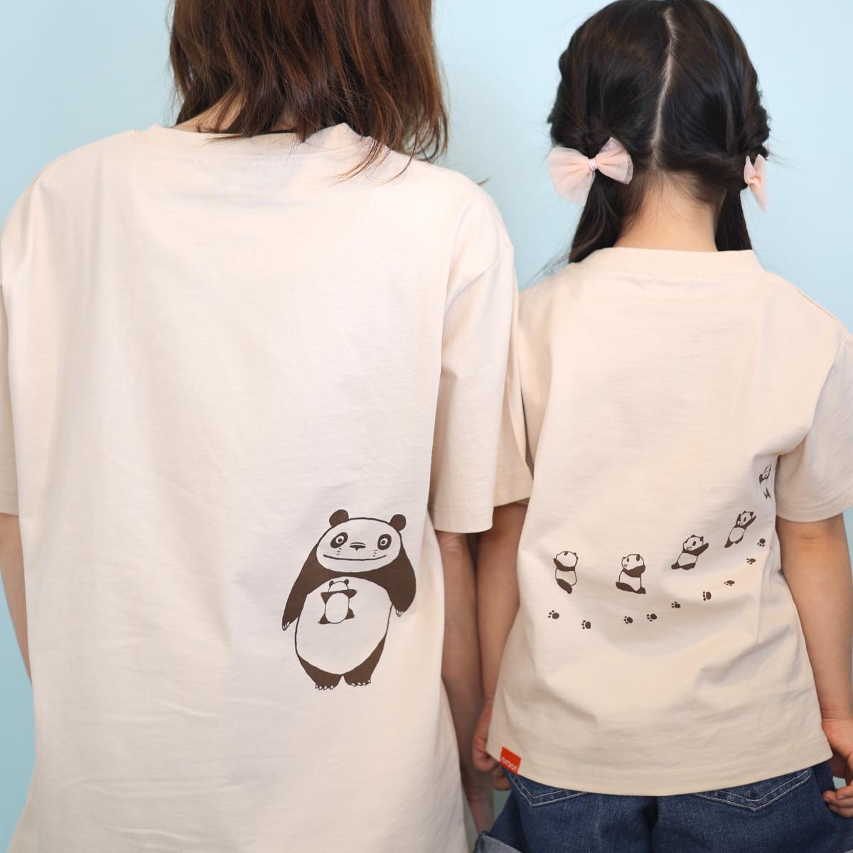 Panda! Go Panda! Nakayoshi Hug T-Shirt - Kids - official view 12