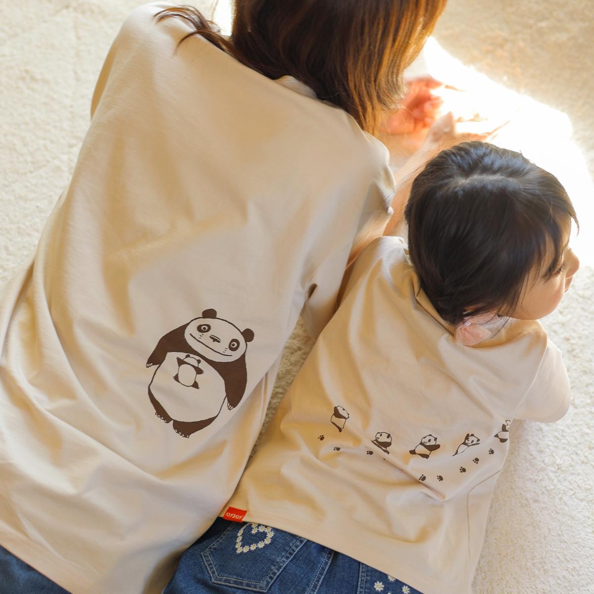 Panda! Go Panda! Nakayoshi Hug T-Shirt - Kids - official view 13