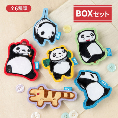 Panda! Go Panda! - Nuipin Plush Pin Collection, Sealed Box of 6 - RANDOM - official view 1