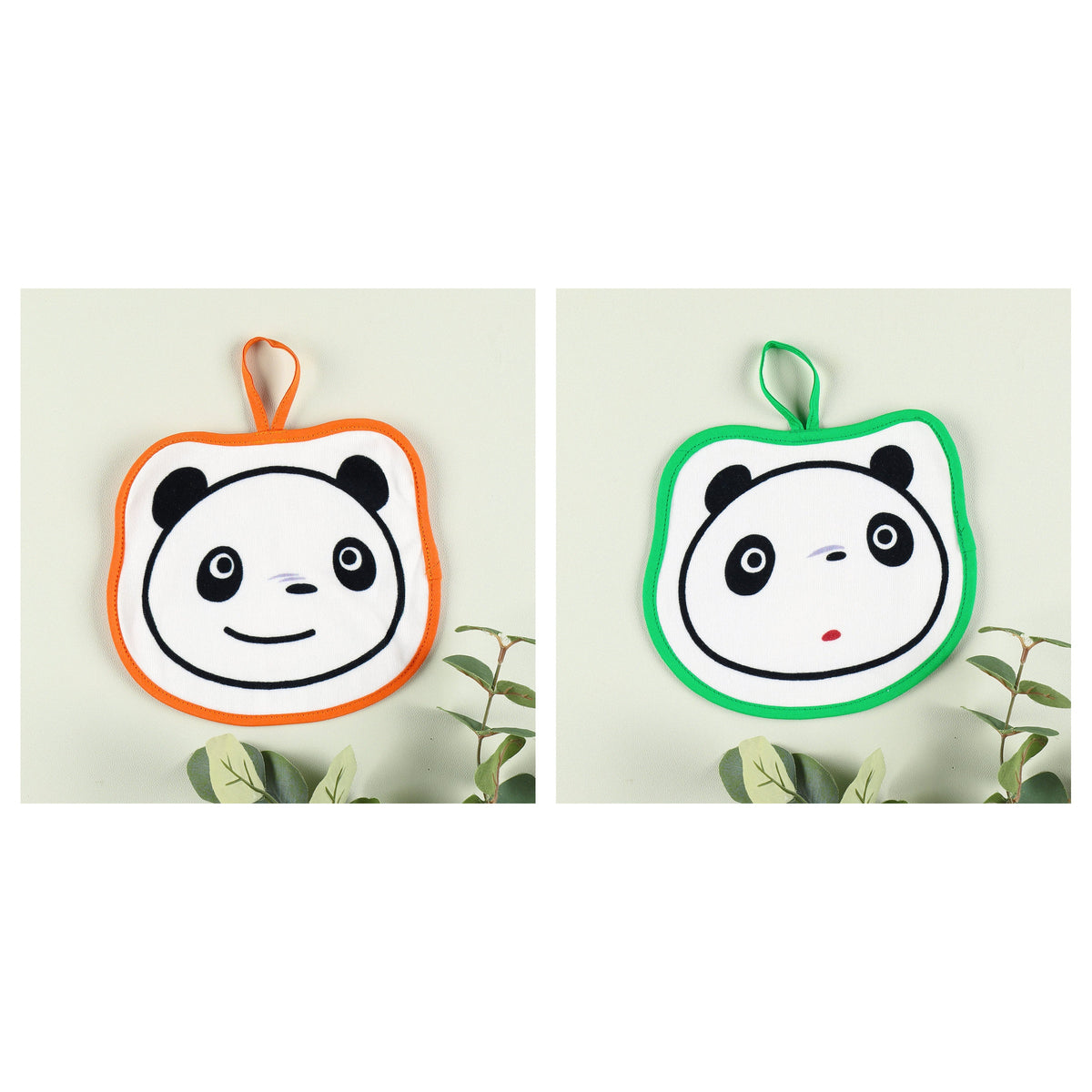 Panda! Go Panda! Panny Face Loop Towels (2 Types) - Complete Set - one of each model