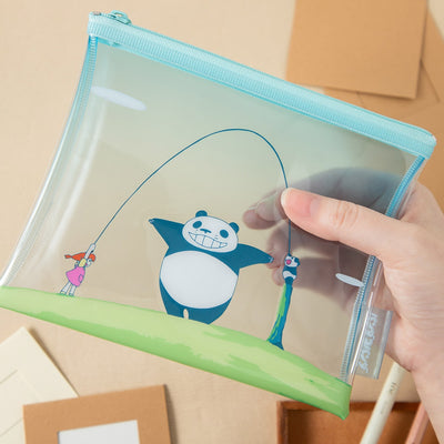 Panda! Go Panda! PVC Zip Pouches (3 Types) - Translucent Jump Rope - official view 2