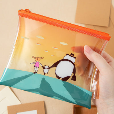 Panda! Go Panda! PVC Zip Pouches (3 Types) - Translucent Sunset - official view 9