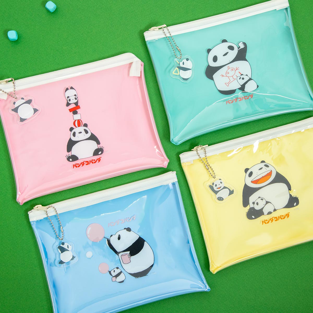 Panda! Go Panda! PVC Zip Pouches (3 Types) - Pink Circus - official view 18