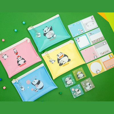 Panda! Go Panda! PVC Zip Pouches (3 Types) - Pink Circus - official view 19