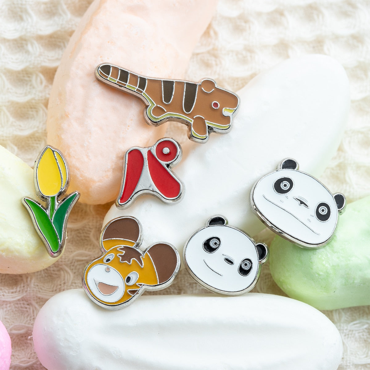 Panda! Go Panda! Six-Piece Earring Sets (2 Types) - Pierced Six-Piece Set - official view 1