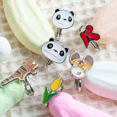 Panda! Go Panda! Six-Piece Earring Sets (2 Types) - Clip-On Six-Piece Set - official view 4