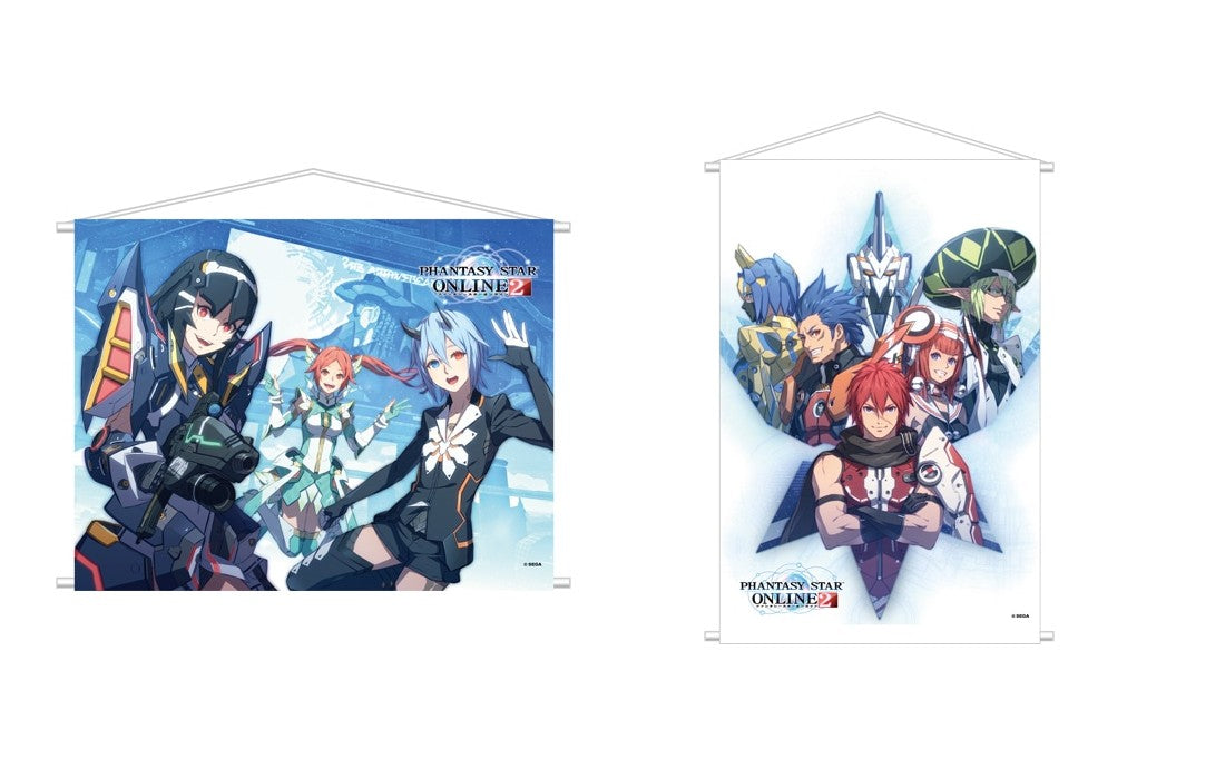 Phantasy Star Online 2 - complete set of two 2014 tapestries
