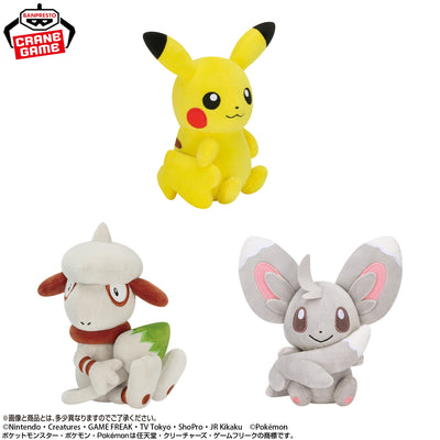 Pokemon Look At Their Tails! Plush - Female Pikachu, Smeargle & Minccino (3 Types): official image 2