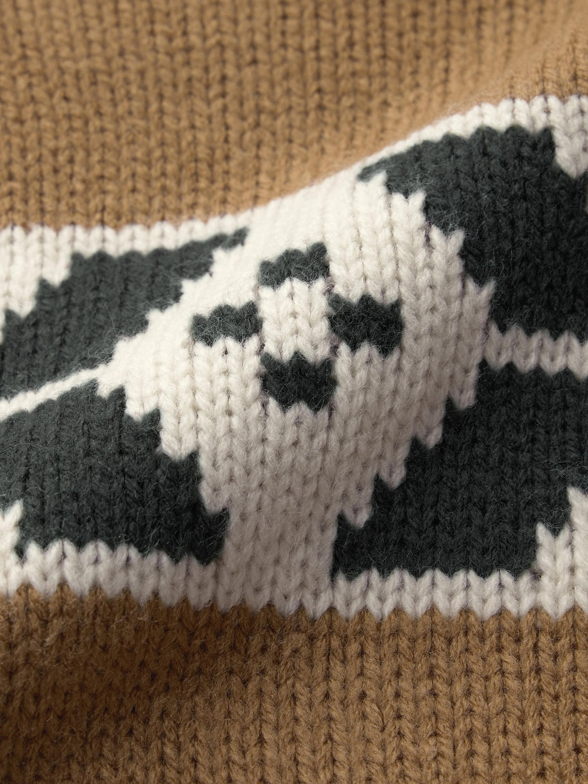 Pokemon x GU Eevee Full-Zip Knit Jacket — Brown — official view 6