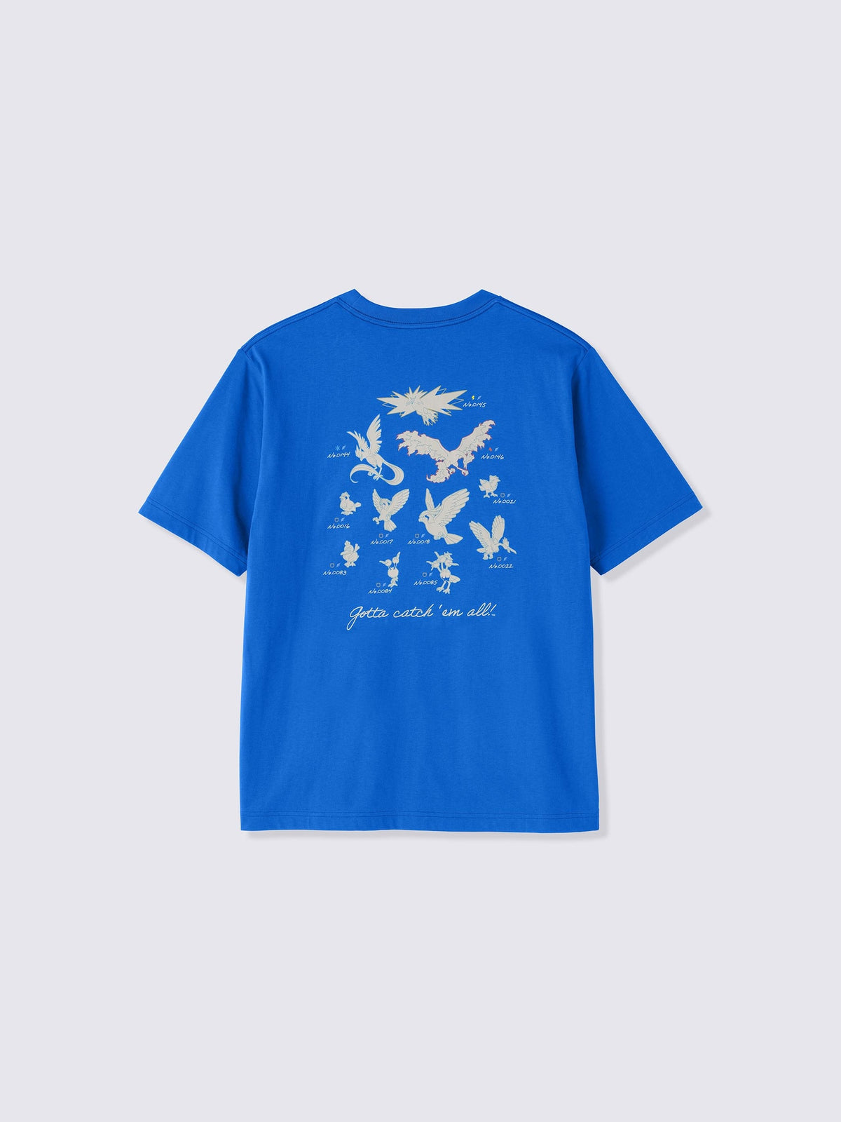 Pokemon x GU Flying-Type Pokemon Graphic T-Shirt — Blue — official view 1