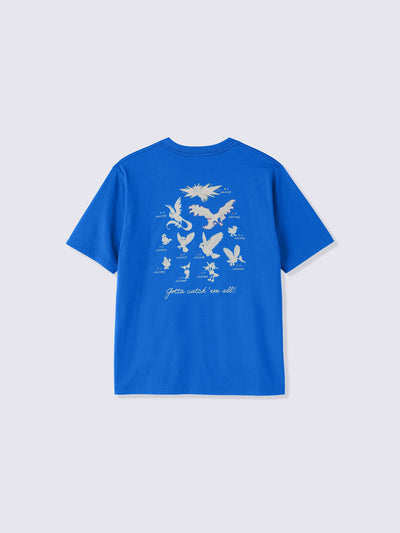 Pokemon x GU Flying-Type Pokemon Graphic T-Shirt — Blue — official view 1