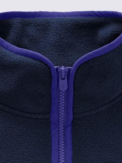 Pokemon x GU Gengar Half-Zip Fleece Pullover — Navy — official view 2