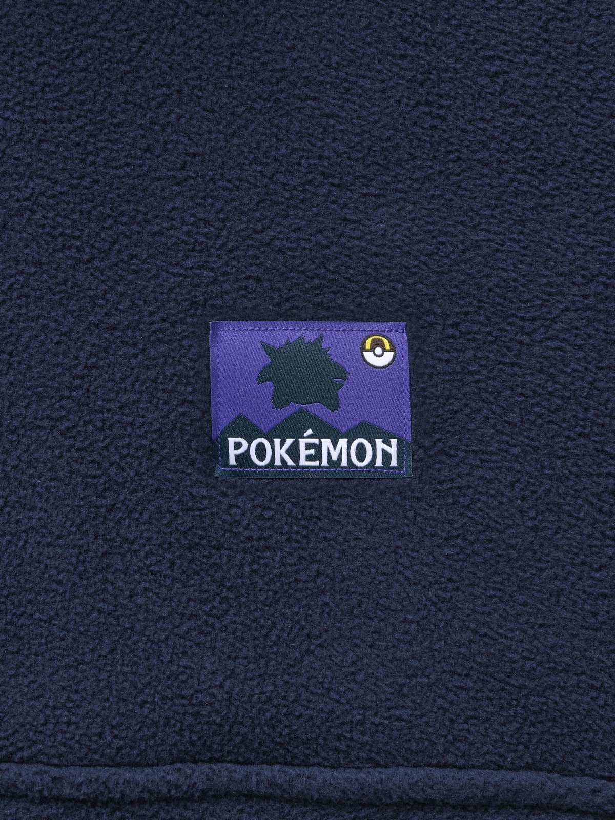 Pokemon x GU Gengar Half-Zip Fleece Pullover — Navy — official view 3