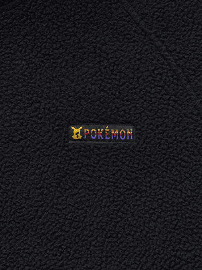 Pokemon x GU Pikachu Full-Zip Fleece Hoodie — Black — official view 3