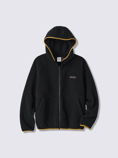Pokemon x GU Pikachu Full-Zip Fleece Hoodie — Black — official view 4