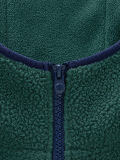 Pokemon x GU Pikachu Full-Zip Fleece Hoodie — Green — official view 2