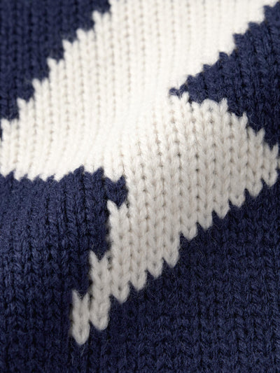 Pokemon x GU Pikachu Full-Zip Knit Jacket — Navy — official view 6