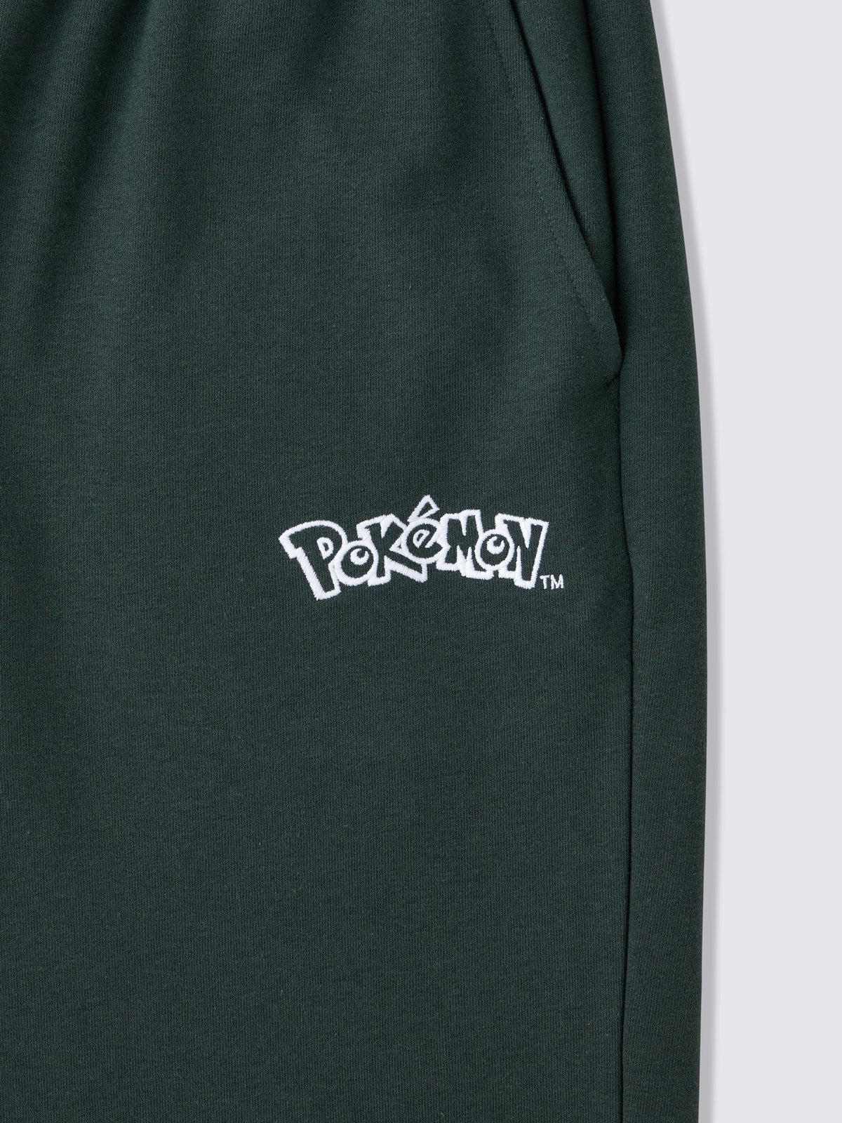 Pokemon x GU Pikachu Long-Sleeve Lounge Set — Dark Green — official view 3