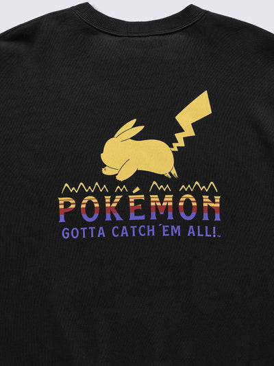 Pokemon x GU Pikachu Sweatshirt — Black — official view 3