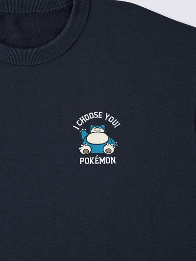 Pokemon x GU Snorlax Long-Sleeve Lounge Set — Navy — official view 2
