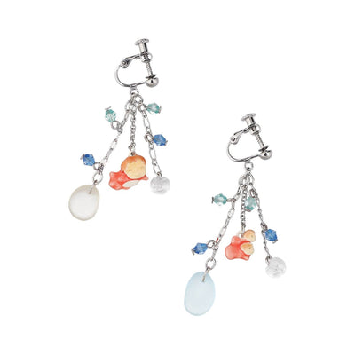 Ponyo Dangling Earrings (2 Types) - Clip-On Pair - official view 14
