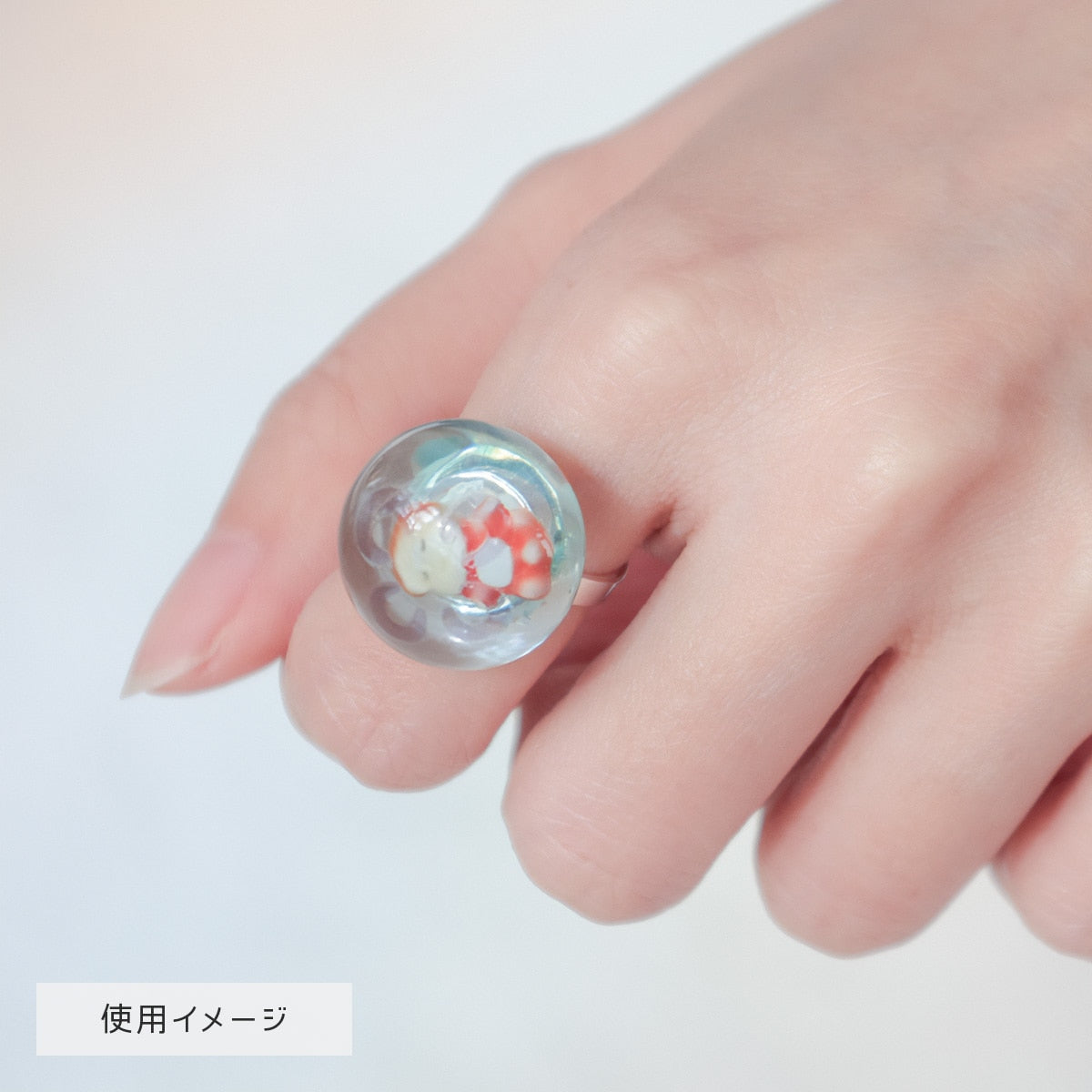 Ponyo Inside a Jellyfish Adjustable Ring - official view 8