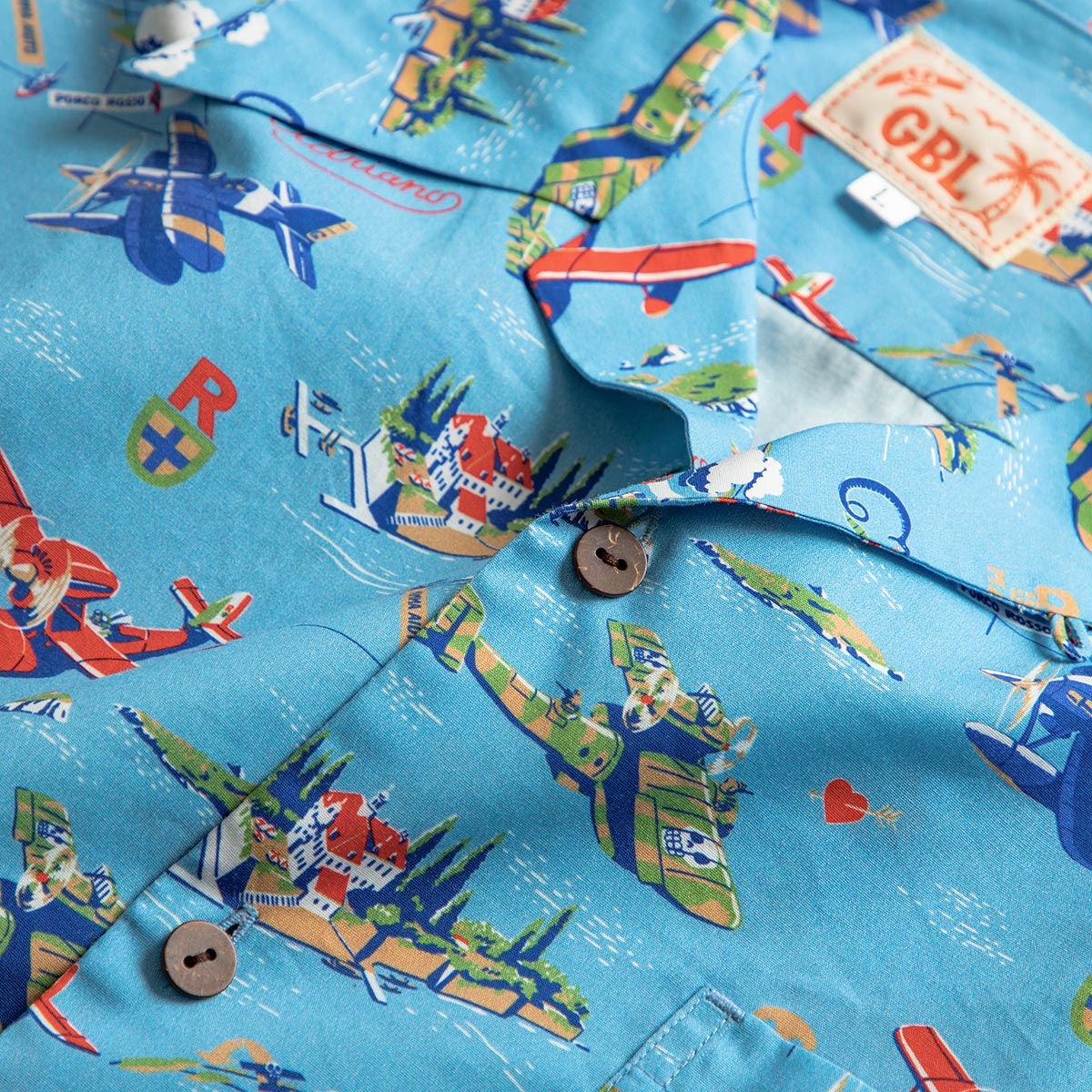 Porco Rosso GBL Hawaiian Shirt - Flying Boats, Sky and Sea - official view 7