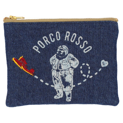 Porco Rosso GBL Red Flash Discharge Denim Pouch - official view 3