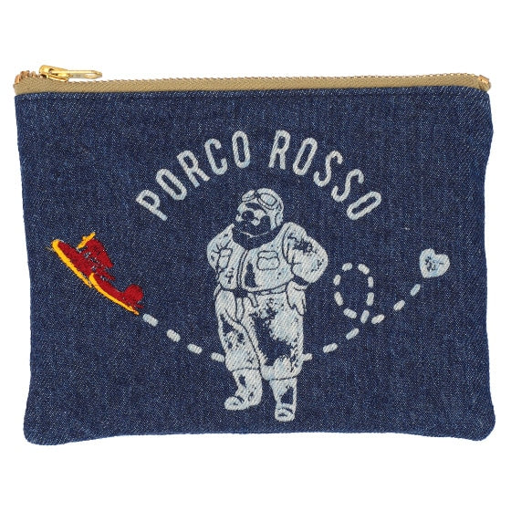 Porco Rosso GBL Red Flash Discharge Denim Pouch - official view 3