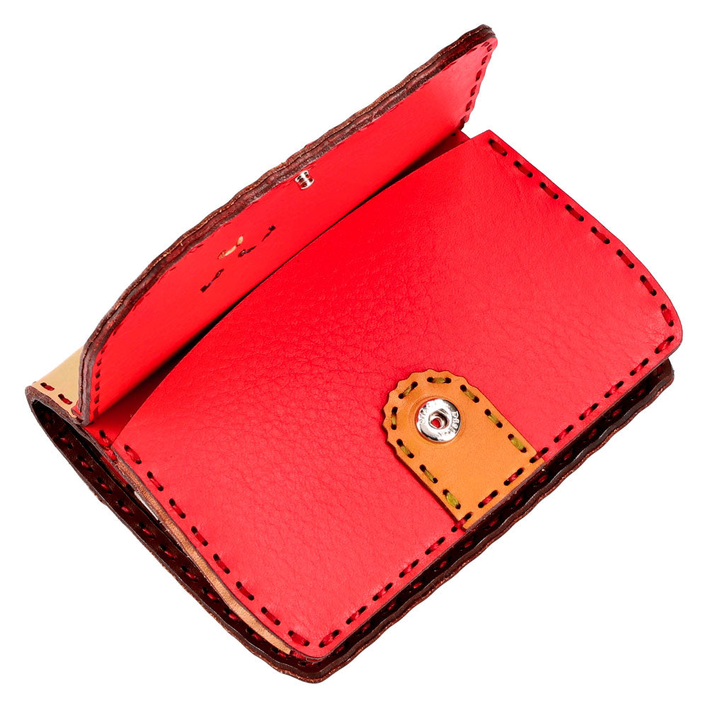 Porco Rosso GBL x OJAGA DESIGN Leather Short Wallet - official view 8