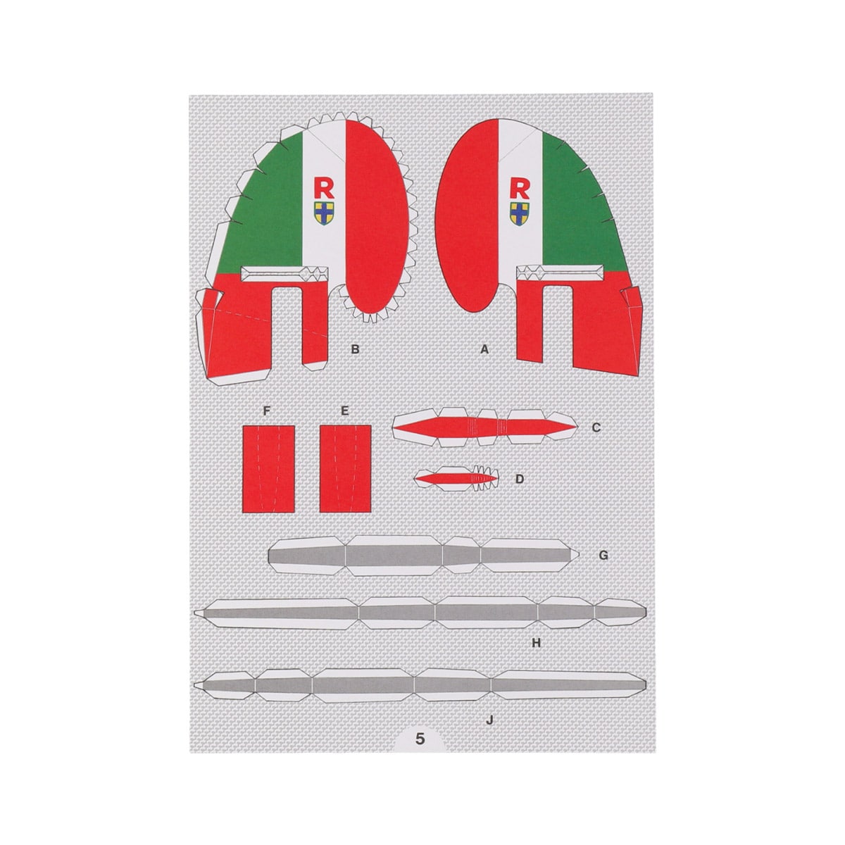 Porco Rosso Savoia S.21 Paper Craft Model Kit - official view 7