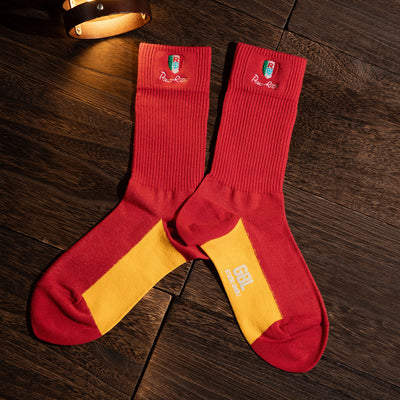 Porco Rosso Socks - GBL Embroidery - Red - official product view 1