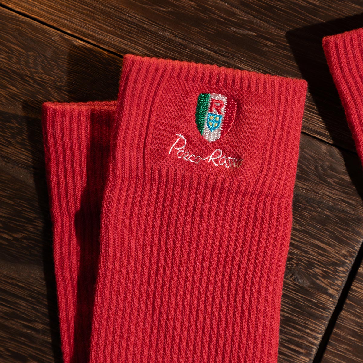 Porco Rosso Socks - GBL Embroidery - Red - official product view 4