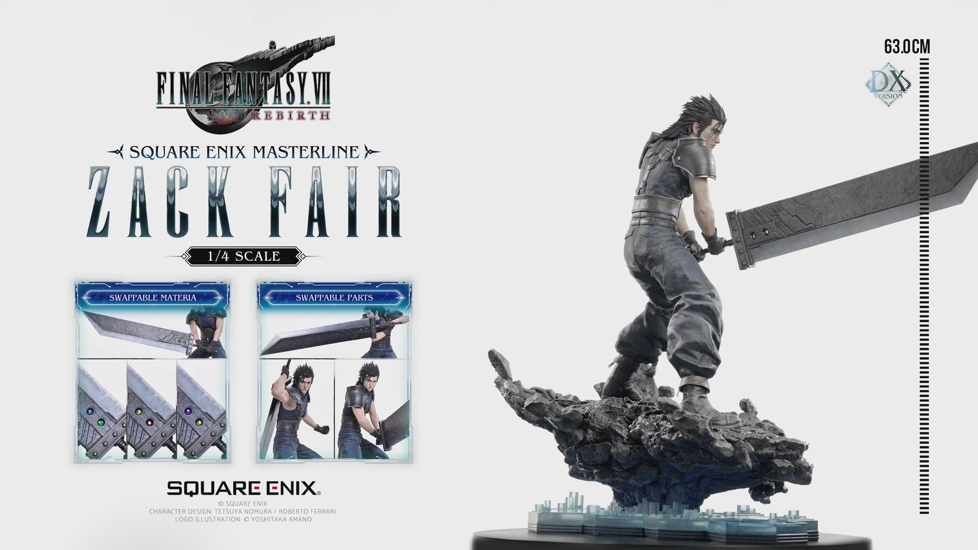 FINAL FANTASY VII REBIRTH SQUARE ENIX MASTERLINE - 1/4 SCALE ZACK FAIR DX VER.