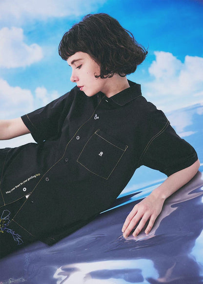 Kingdom Hearts X Graniph Fashion Collection - May My Heart Be My Guiding Key Big Silhouette Short Sleeved Shirt [Release Jun 16 2026]