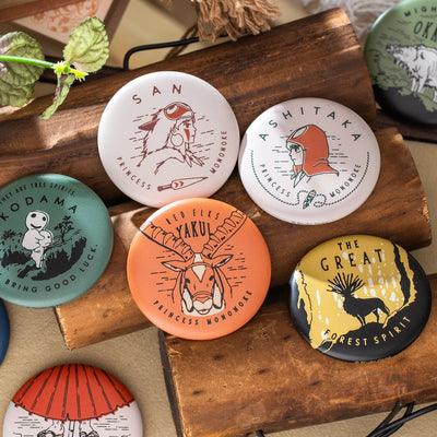 Princess Mononoke - Character Pin Badge Collection (10 Designs) RANDOM - official product view 8