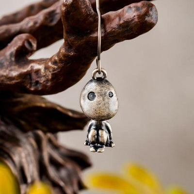 Princess Mononoke My Treasure Kodama Single Earrings (2 Types) - Seated Kodama - official view 1