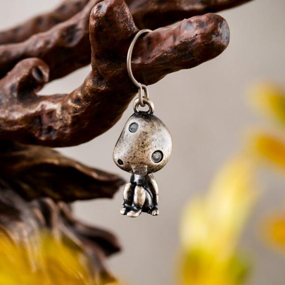Princess Mononoke My Treasure Kodama Single Earrings (2 Types) - Tilted-Head Kodama - official view 7